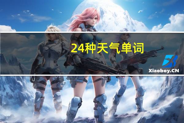 24种天气单词