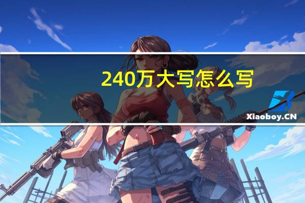 240万大写怎么写