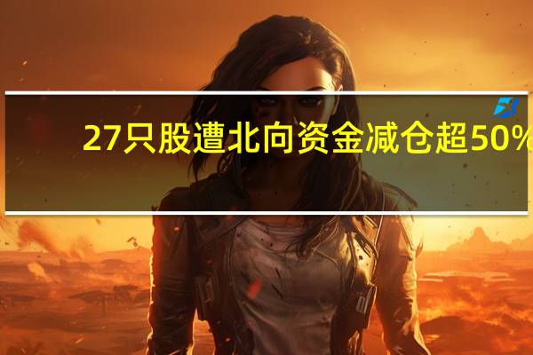 27只股遭北向资金减仓超50%