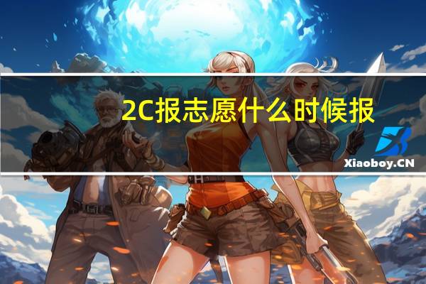 2C报志愿什么时候报