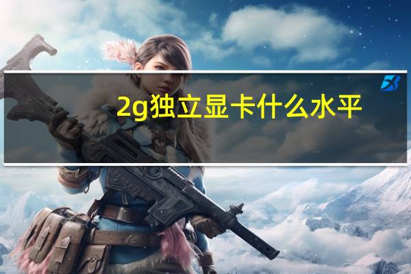 2g独立显卡什么水平（独立显卡2g够用）