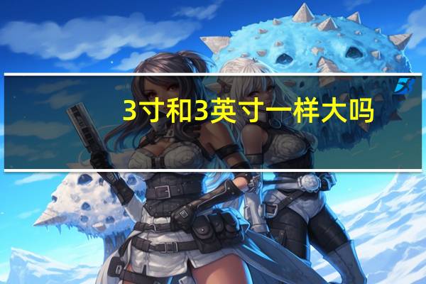 3寸和3英寸一样大吗