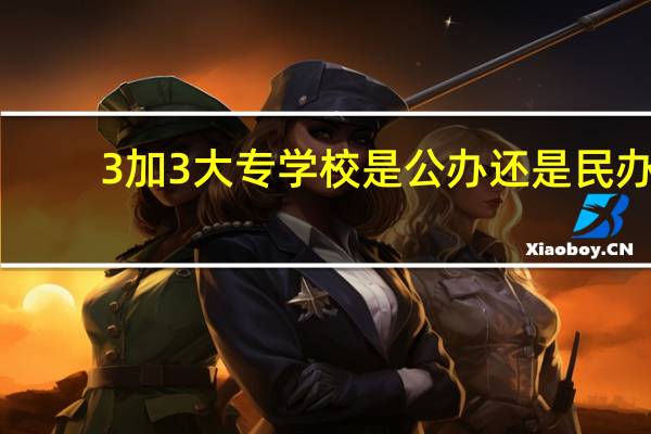 3加3大专学校是公办还是民办