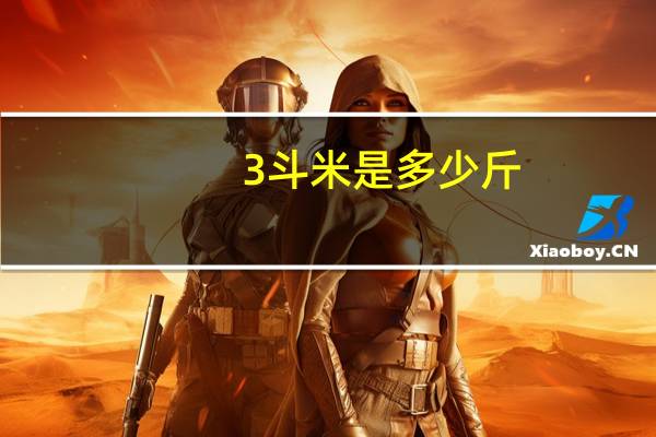 3斗米是多少斤