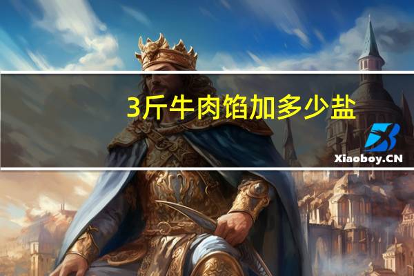 3斤牛肉馅加多少盐