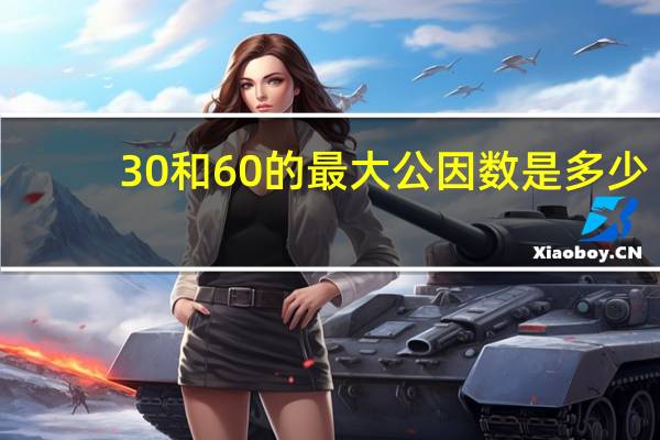 30和60的最大公因数是多少