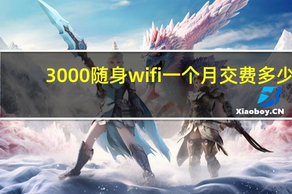 3000随身wifi一个月交费多少