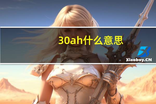 30ah什么意思