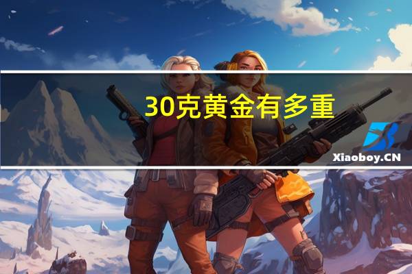 30克黄金有多重