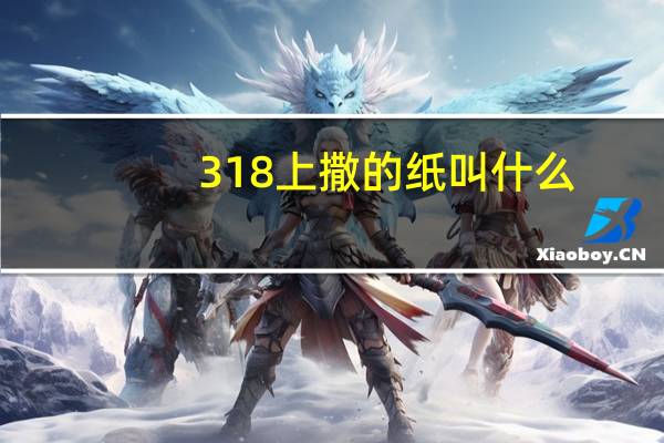 318上撒的纸叫什么