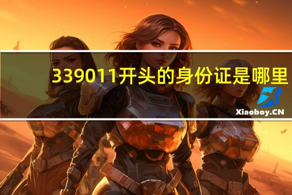 339011开头的身份证是哪里