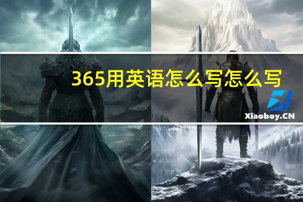 365用英语怎么写怎么写