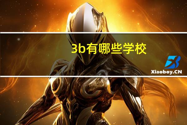 3b有哪些学校
