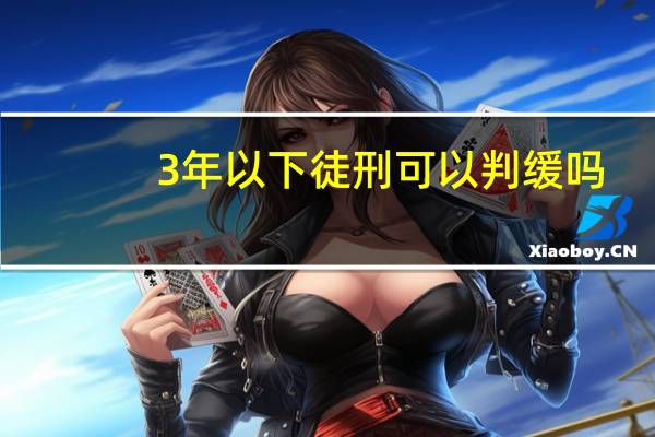 3年以下徒刑可以判缓吗