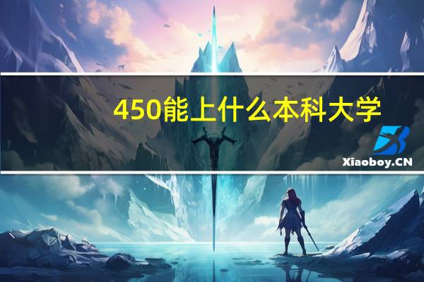 450能上什么本科大学