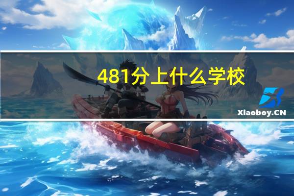 481分上什么学校