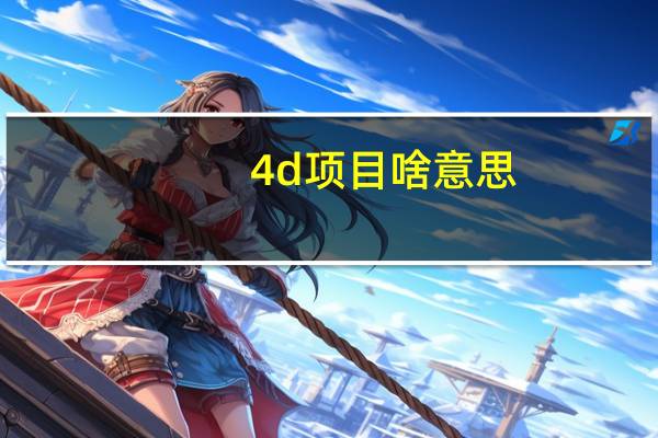 4d项目啥意思