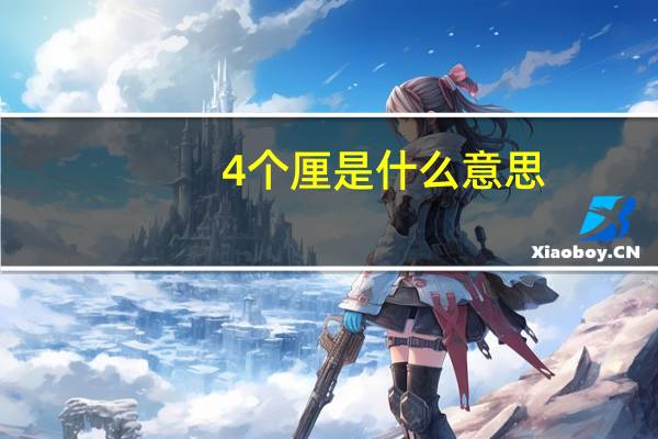 4个厘是什么意思