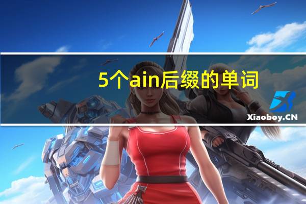 5个ain后缀的单词