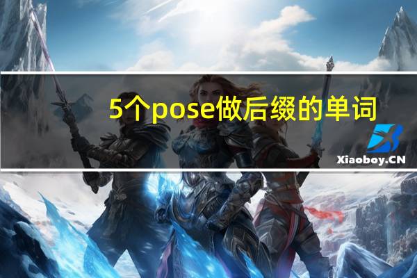 5个pose做后缀的单词