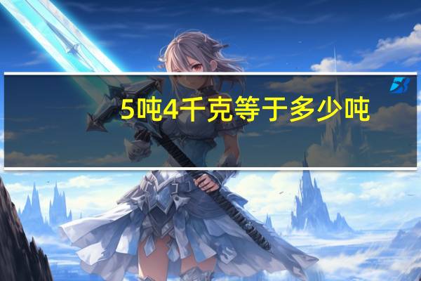 5吨4千克等于多少吨