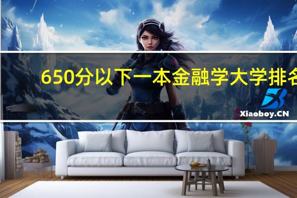 650分以下一本金融学大学排名