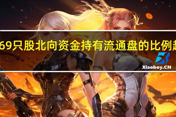 69只股北向资金持有流通盘的比例超10%