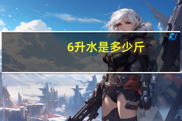 6升水是多少斤