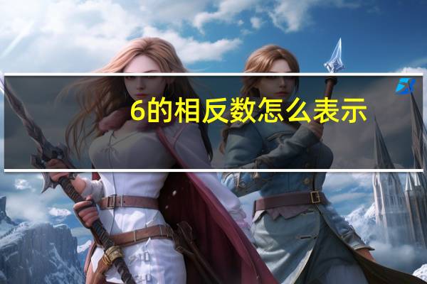 6的相反数怎么表示