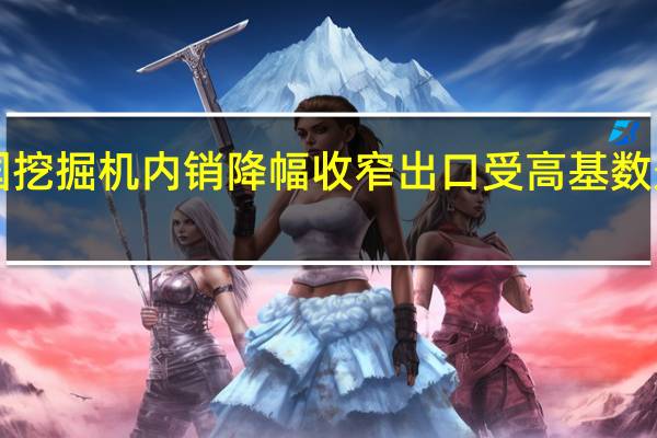 8月中国挖掘机内销降幅收窄出口受高基数影响同比下滑