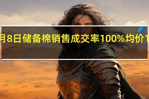 8月8日储备棉销售成交率100% 均价17647元/吨