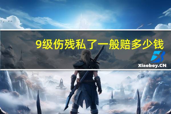 9级伤残私了一般赔多少钱