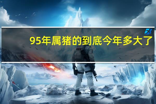 95年属猪的到底今年多大了