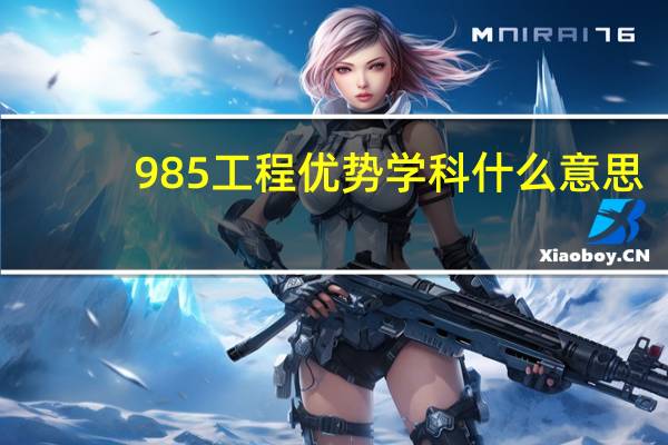 985工程优势学科什么意思