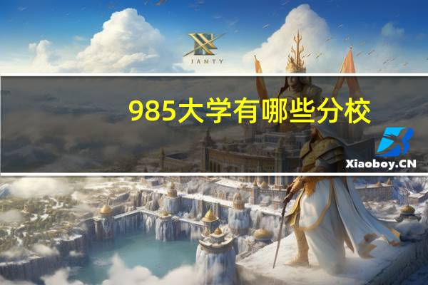 985大学有哪些分校