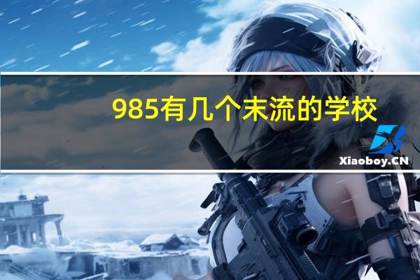 985有几个末流的学校