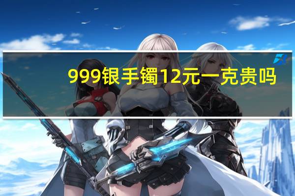 999银手镯12元一克贵吗