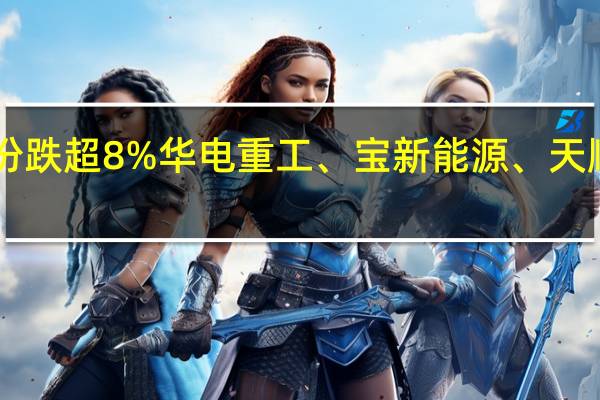 A股风电板块震荡走低中路股份跌超8%华电重工、宝新能源、天顺风能、广大特材、通润装备等跟跌
