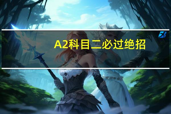 A2科目二必过绝招
