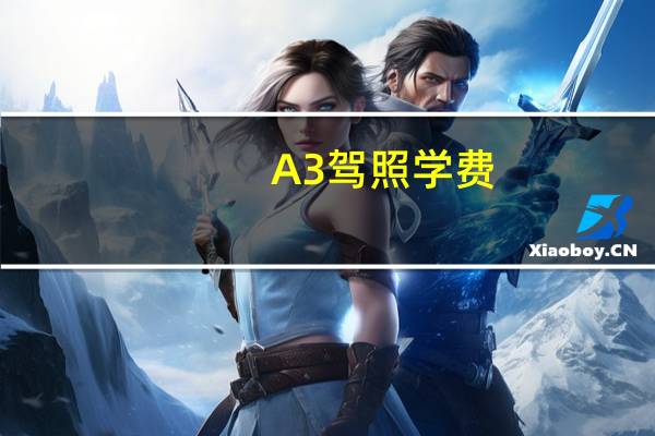 A3驾照学费