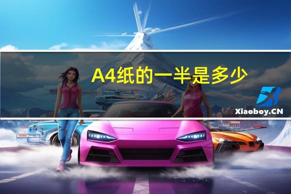A4纸的一半是多少