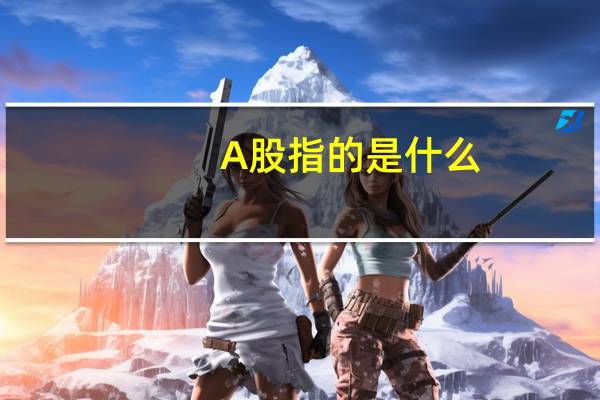 A股指的是什么
