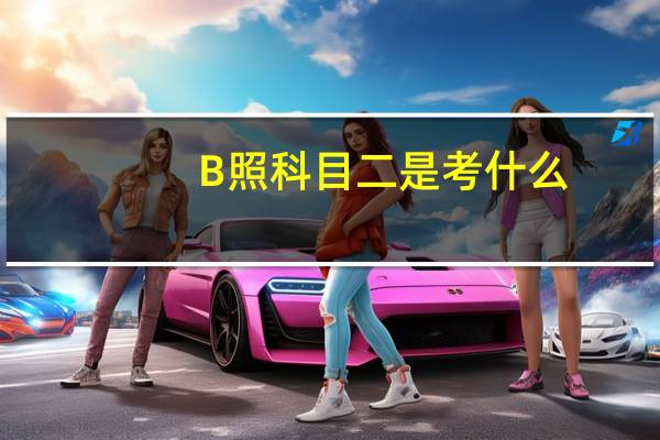 B照科目二是考什么