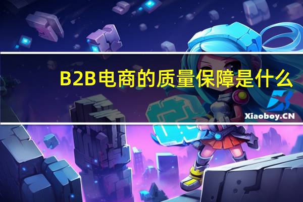 B2B电商的质量保障是什么