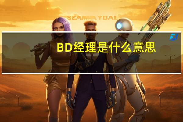 BD经理是什么意思