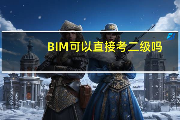 BIM可以直接考二级吗