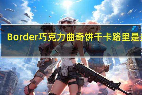 Border  巧克力曲奇饼干卡路里是多少
