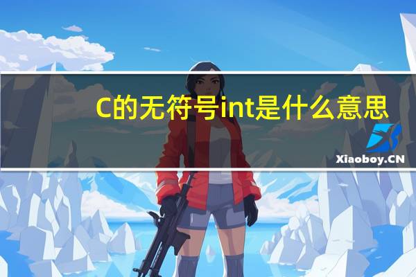 C的无符号int是什么意思？