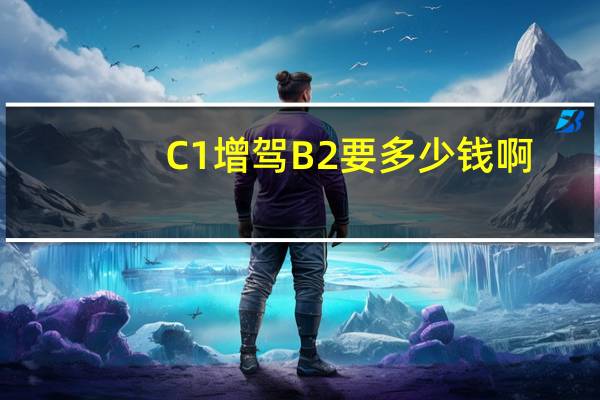 C1增驾B2要多少钱啊