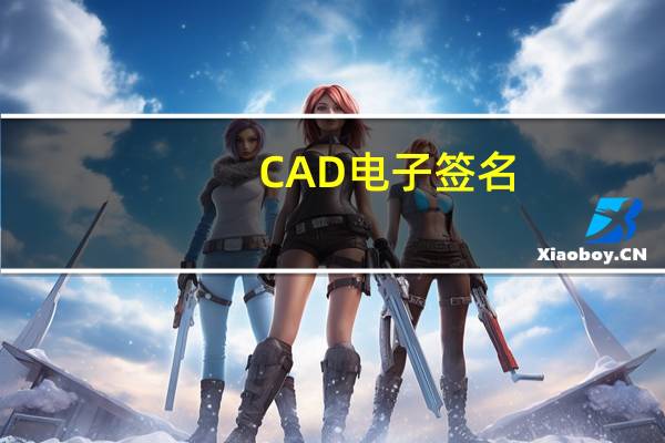 CAD 电子签名(cad电子签名生成器)